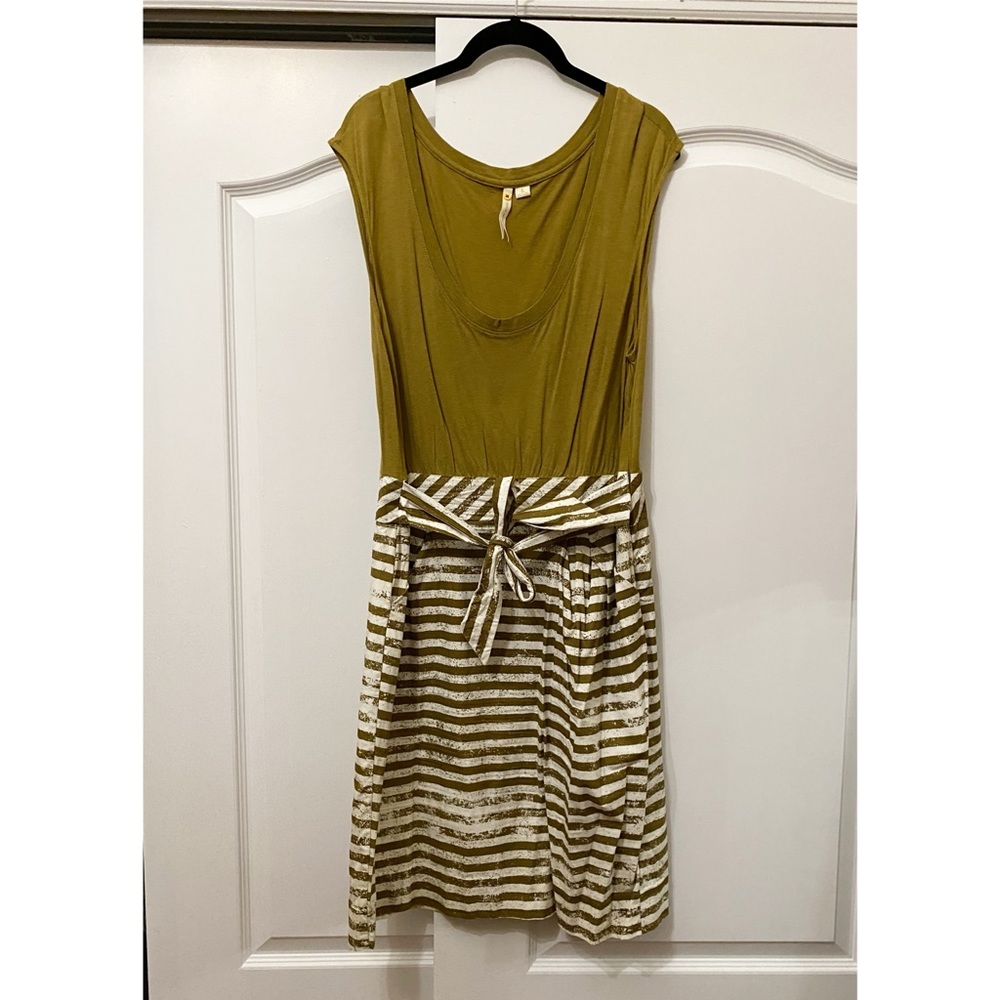 Anthropologie Little Yellow Button Dress, Large